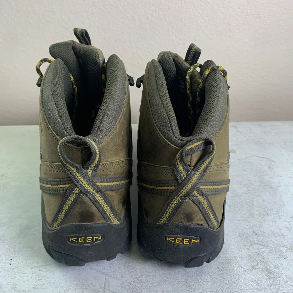 Keen 11.5 Voyageur Mid Hiking Boots Brown Leather Mesh Trail 1008904 - Picture 3 of 10